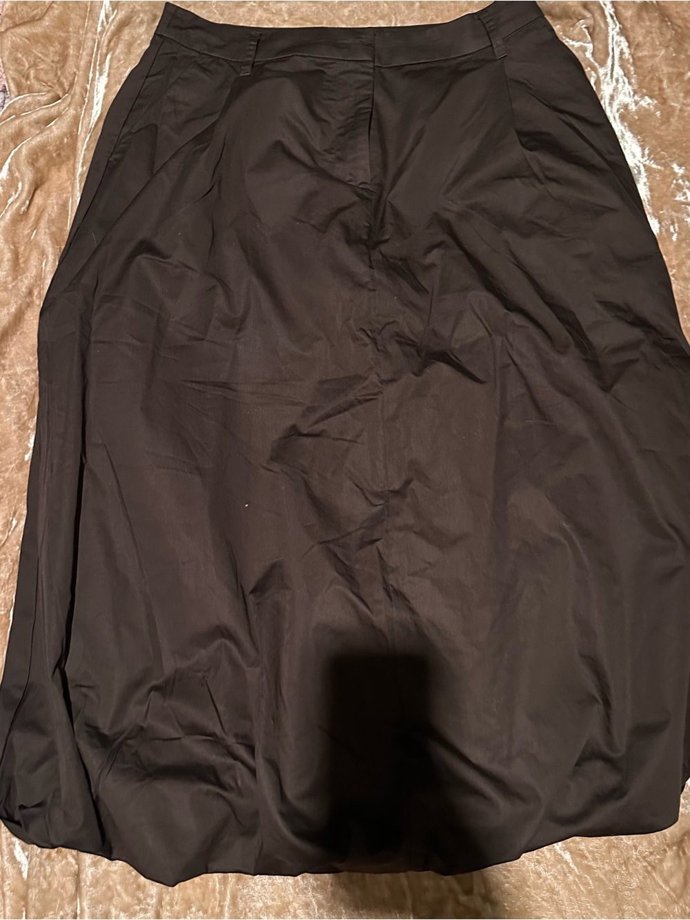 8 seconds Korean brand bubble hem skirt nwt large brown